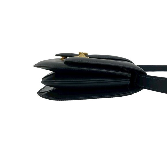 GUCCI Blue Leather Horsebit Shoulder Bag - Picture 6 of 10